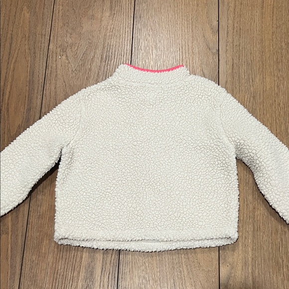Cozy Cream Sherpa Pullover with Pink Accents - Picture 2 of 6